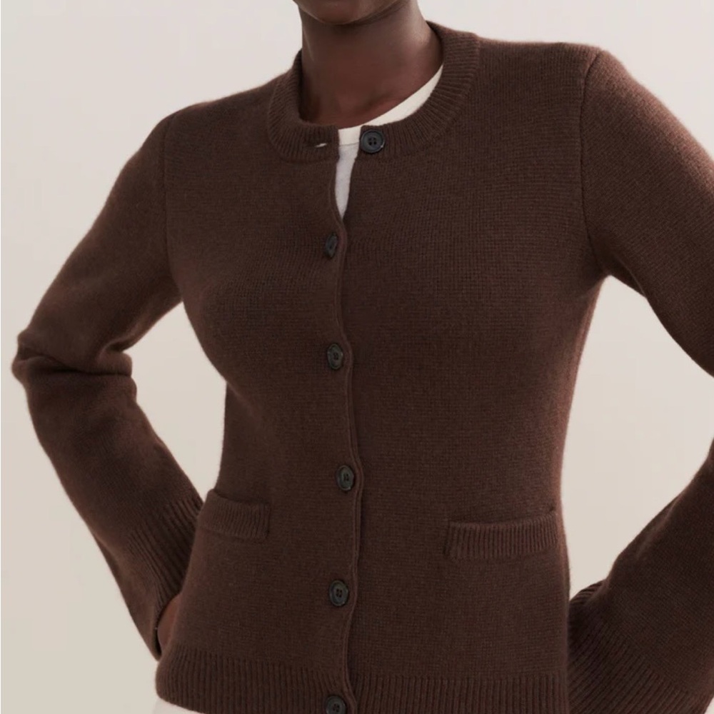 Jenni Kayne Chocolate Brown Women's Cardigan size small, excellent condition - Picture 2 of 4